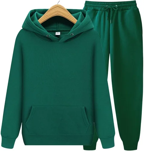 Vista 18 de CHAIRAY Conjunto deportivo unisex de 2 piezas con capucha para mujer 01Albaricoque