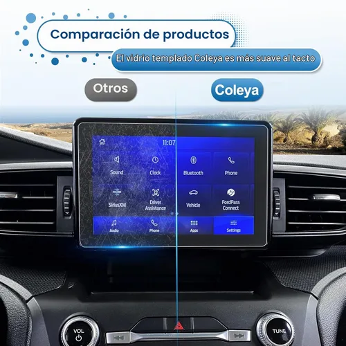 Vista 6 de Protector de pantalla Explorer 2020-2023 2024 para Ford Explorer (Base/XLT/ST-Line/Limited/Timberline) Pantalla táctil de 8 pulgadas, vidrio