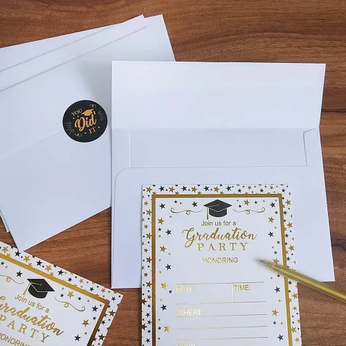 Vista 4 de Supla 150 sobres de invitación A7 en blanco autoadhesivo de 5 1/4 x 7 1/4 de 95 libras. Papel para bodas, invitaciones de ducha, anuncios de correo