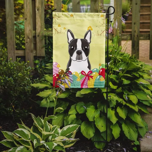 Vista 674 de Caroline's Treasures BB1923GF Bandera decorativa para jardín con diseño de Border Collie, para caza de huevos de Pascua, para jardín, jardín, patio