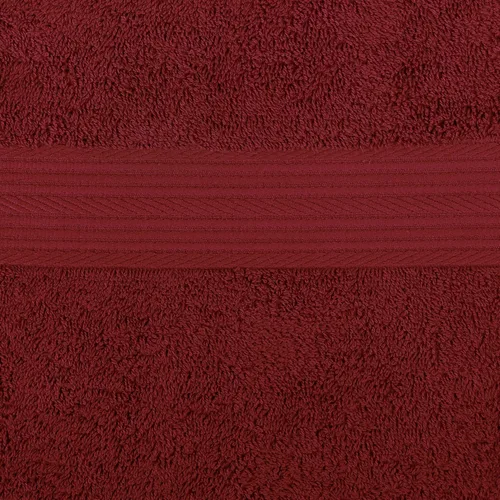 Vista 5 de Amazon Basics Juego de toallas de baño suaves, absorbentes, resistentes a la decoloración, 100% algodón, 6 piezas (12 x 12 pulgadas), toallas Carmesí