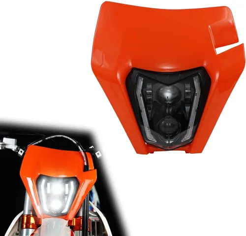 Vista 10 de CHANGCHENG - Faro delantero LED para moto de tierra de 66W 3000lm, kit de faro LED universal para motocicleta, faro para la mayoría de motos