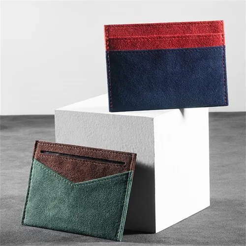 Vista 4 de WYFDP - Tarjetero para hombre, funda protectora con tapa para documentos, para licencia de conducir, color negro