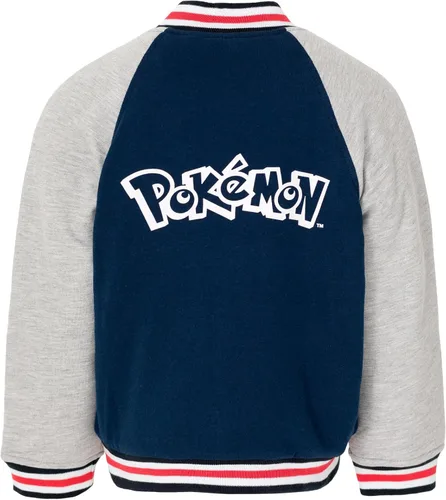 Vista 3 de Pokemon Chaqueta universitaria de felpa francesa con cremallera, tallas de niño pequeño a niño grande (4-18-20)