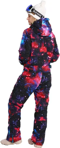Vista 2 de Bluemagic - Traje de esquí de una pieza para mujer, traje de invierno impermeable para deportes de nieve