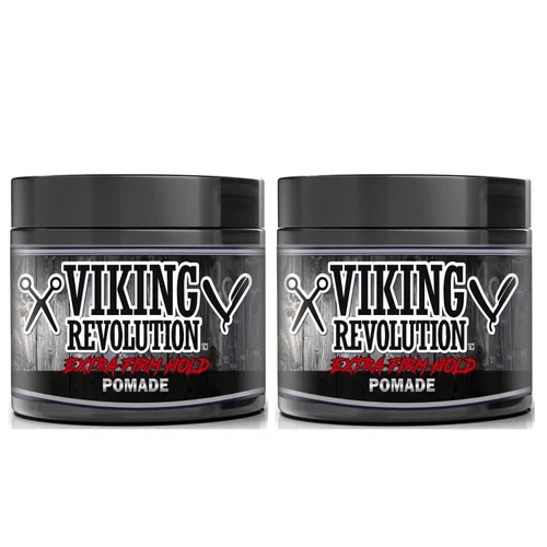 Vista 8 de Pomada de fijación extrema Viking Revolution para hombres – Estiliza y da acabado a tu cabello - Fijación extra firme, fuerte y alto brillo