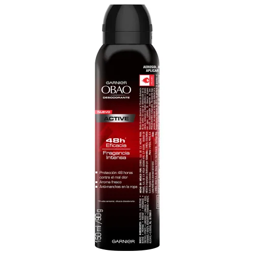 Vista 3 de Obao Desodorante activo para hombre en espray 5.1 fl oz - Desodorante Activo Aerosol para hombre (paquete de 1)