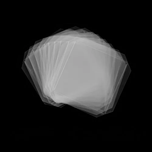 Vista 12 de Paquete de 10 fundas planas para coctelera para hacer tarjetas, 3 x 8 pulgadas, cubiertas planas delgadas para coctelera de plástico transparente