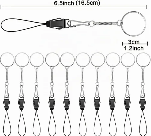 Vista 2 de YOUOWO 10 cordones desmontables con hebilla de plástico Paquete de 10 cordones para anillos de dedo
