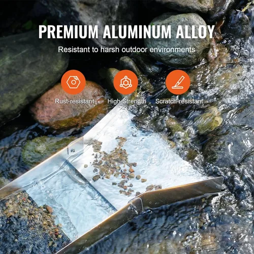 Vista 3 de VEVOR Kit Completo de Caja de Esclusa para Bateo de Oro, Equipo de Minería de Oro de Aleación de Aluminio Plegable de 50", Kit de Prospección de Oro