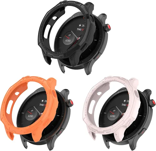 Vista 10 de Funda protectora para Amazfit GTR 4 para Amazfit GTR 4 GTR4 Smartwatch Accesorios (negro/negro/negro)