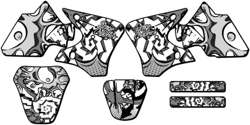 Vista 12 de Kit de base gráfica TTR 90 Zany Blue Senge 2000-2008 compatible con Yamaha