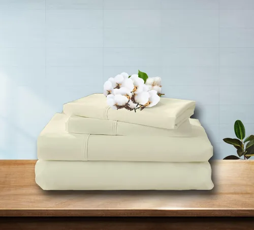 Vista 9 de SLEEP-NEST Juego de sábanas tamaño individual, 4 piezas, sábanas transpirables de 100% algodón, artículos esenciales para dormitorio universitario