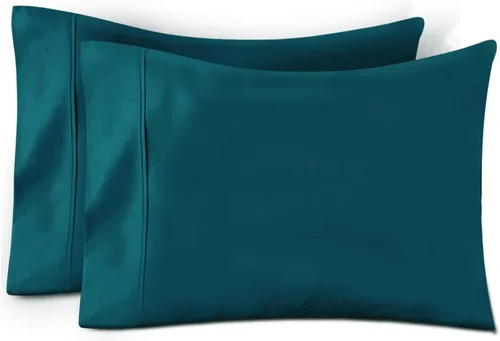 Vista 28 de TEXAS LINEN CO. Juego de 4 fundas de almohada tamaño queen de 100% algodón egipcio - Fundas de almohada de lujo de 600 hilos tamaño queen/estándar