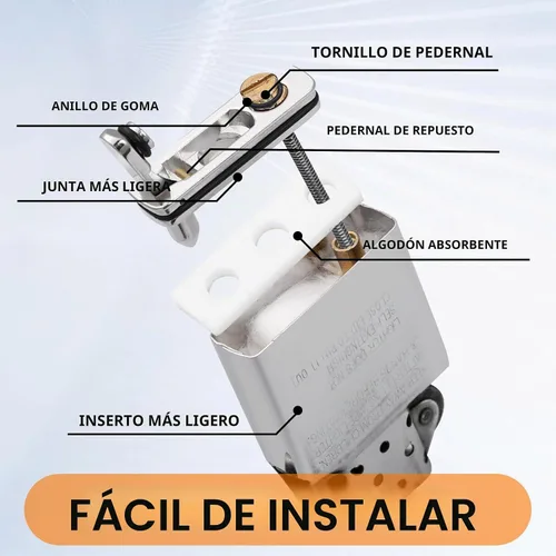 Vista 3 de Sello de junta para encendedor compatible con Zippo, kit de reparación de metal con almohadilla de fieltro de algodón, accesorios antievaporación