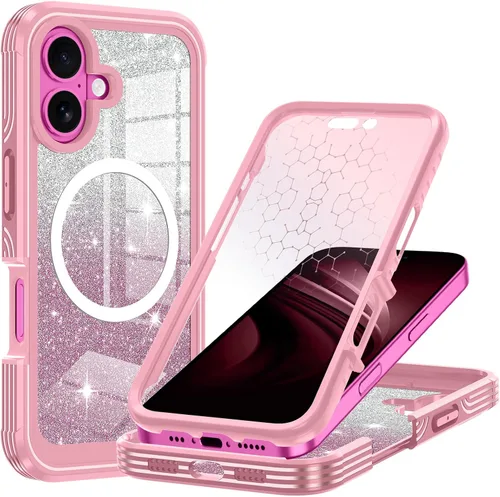 Vista 15 de Hekodonk Funda para iPhone 15 Pro Max, compatible con Magsafe [protector de pantalla de vidrio templado integrado y protección de lente de cámara]
