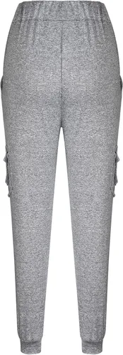 Vista 4 de Women's Cargo Pants High Waist Casual Wide Leg Trousers with Pockets Button Stretch Gym Sweatpants with Drawstring