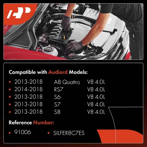 Vista 2 de A-Premium Iridium Platinum Bujías compatibles con Audi A8 Quattro 2013-2018, RS7 2014-2018, S6 2013-2018, S7 2013-2018, S8 2013-2018, 4.0L, paquete