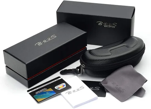 Vista 5 de BNUS Sunglasses for Men Women Polarized glass lens Color Mirrored Scratch Proof
