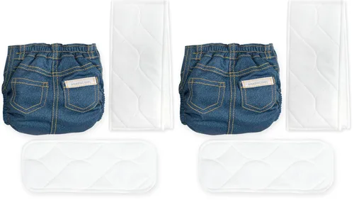 Vista 14 de Amazing Baby SmartNappy Cubre pañal de mezclilla NextGen Hybrid Azul pastel