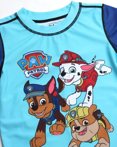 Vista 3 de Nickelodeon Camiseta de natación de protección solar y arena de secado rápido para niños (2T-12)