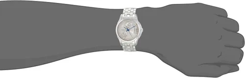 Vista 5 de Hamilton Watch Jazzmaster Reloj automático suizo con corazón abierto de 1.575 in, esfera beige, pulsera de acero inoxidable plateado
