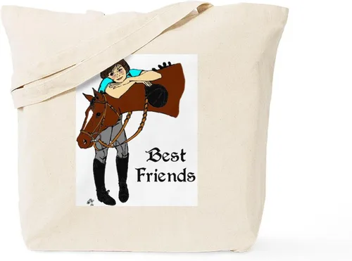 Vista 21 de CafePress Id Rather Be Riding! Bolsa de mano de caballo Bolsa de lona natural, bolsa de compras de tela, Caqui