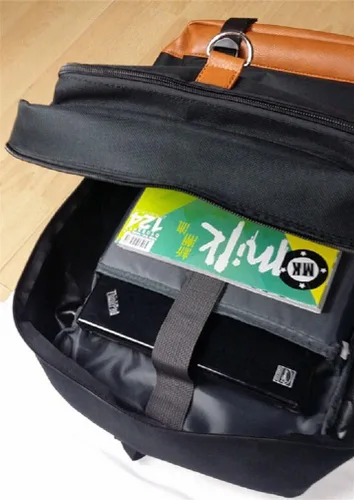 Vista 5 de Siawasey - Mochila de lona para cosechar de una sola pieza con diseño de anime