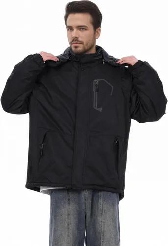 Vista 13 de Chaqueta de Esquí de Invierno Impermeable para Hombre con Capucha Desmontable, (S-4XL), Abrigo de Nieve Cálido a Prueba de Viento para Esquí y Negro