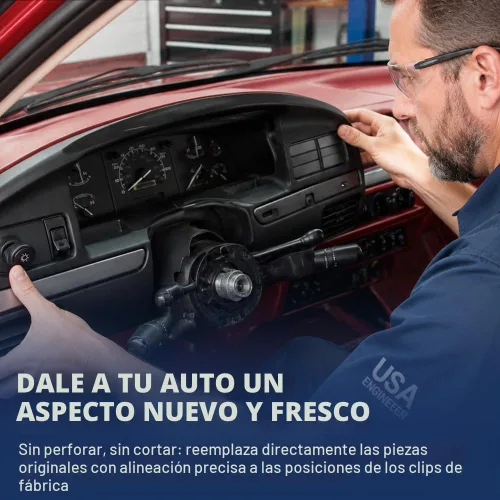 Vista 2 de PIT66 Cubierta de bisel para panel de salpicadero, compatible con Ford F150 F250 F350 1992-1997 cubierta de tablero Ford F-Series 1994-1997