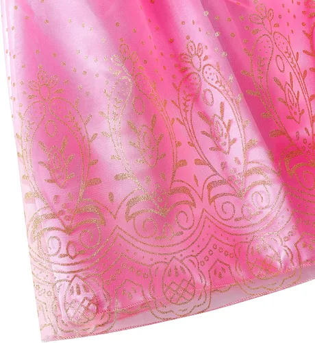 Vista 8 de Aoiviss Disfraz de princesa Aurora para dormir para niñas ropa de cosplay