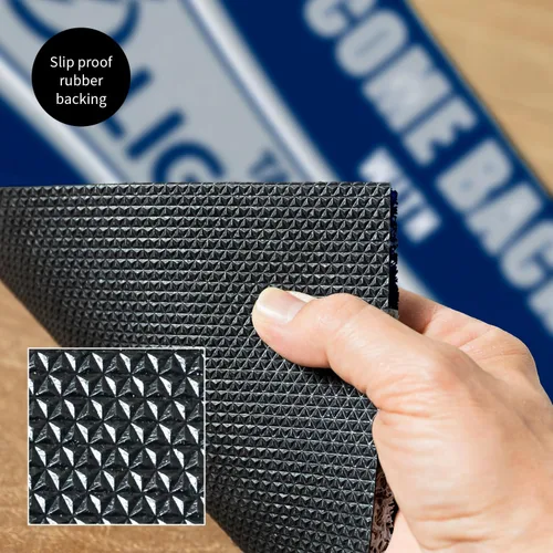 Vista 6 de Team Sports America NHL Tampa Bay Lightning Entrada interior y exterior 28 x 16 pulgadas Parte trasera antideslizante Tapetes de bienvenida