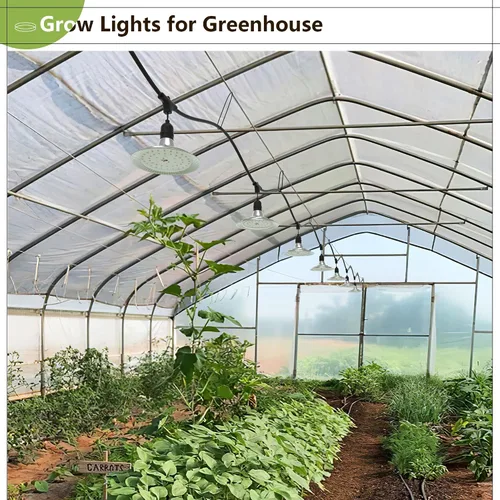 Vista 6 de Luz LED de cultivo para exteriores con temporizador, tira de luz de crecimiento de espectro completo de 6 bombillas, lámparas de plantas