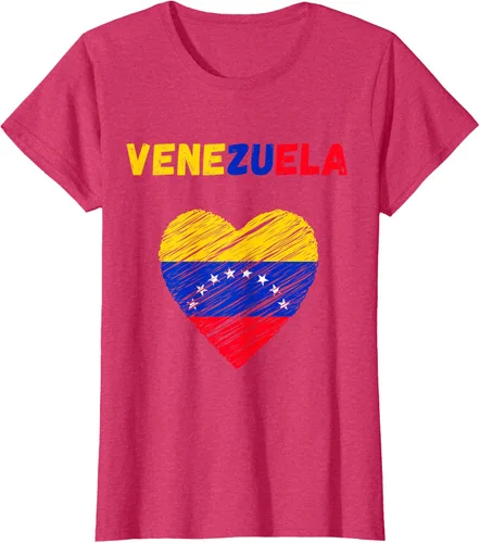 Vista 12 de Camiseta con la bandera venezolana con corazón de Venezuela, Negro