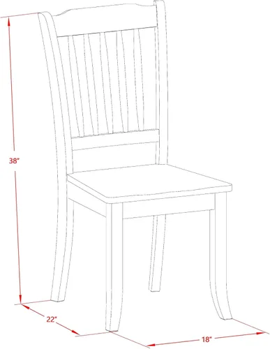 Vista 12 de East West Furniture ANDA3-BCH-W Juego de mesa de comedor de 3 piezas para espacios pequeños contiene una mesa de cocina redonda con pedestal y 2