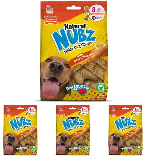 Vista 17 de Nylabone Nubz - Golosinas naturales para perros hechas con pollo real