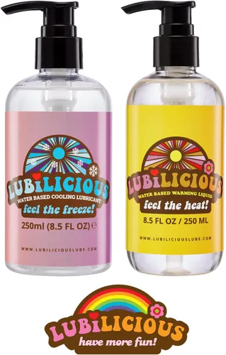 Vista 2 de Lubilicious Lubricante de calentamiento a base de agua y lubricante de enfriamiento - Lubricante de calentamiento para placer sexual - Lubricante