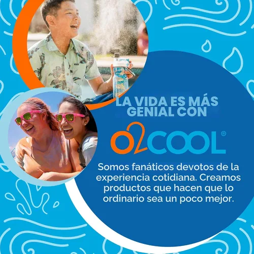 Vista 7 de O2COOL Elite Ventilador de nebulización de agua portátil con batería (azul)