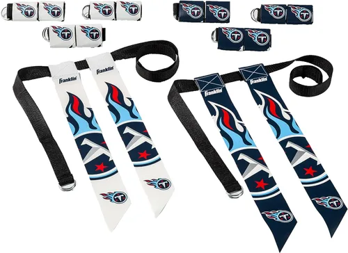 Vista 39 de Franklin Sports NFL - Conjuntos de fútbol con bandera del equipo de la NFL, cinturones + banderas, para niños + adultos, se adapta a cintura