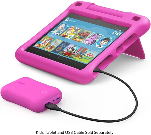 Vista 2 de Hecho para Amazon, cargador portátil para niños, para tabletas Fire Kids y Kids Pro