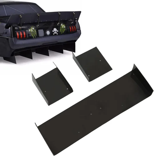 Vista 3 de Alerón trasero de ala trasera de coche a control remoto, escala 1/7, alerón trasero de plástico, accesorios de repuesto para camión EX07