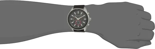 Vista 5 de AX ARMANI EXCHANGE - Reloj de cuero para hombre, color negro (modelo AX1817), Negro -, Cronógrafo