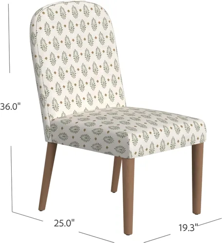 Vista 3 de HomePop Classic Parsons Silla de comedor, medallón de cachemira salvia (paquete individual)