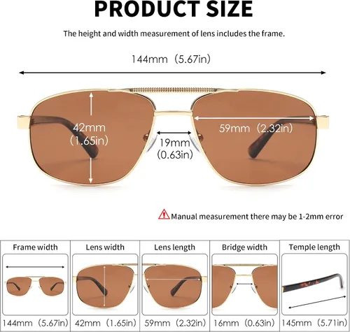 Vista 6 de JIM HALO Gafas de sol polarizadas de aviador para hombres y mujeres, gafas de sol clásicas militares para conducción, protección UV400