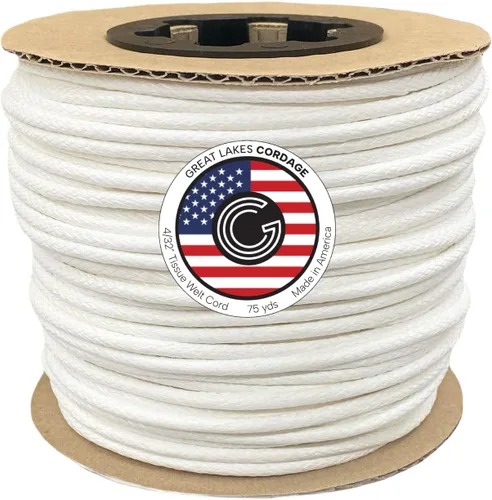 Vista 6 de Cordón de soldadura para tapicería de tejido de 3/32", cable enrollado, semifirme - 80 yardas