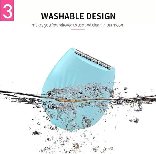 Vista 4 de Maquinillas de afeitar eléctricas para mujer, para axilas, cara, piernas, brazos y bikini, recortadora de bikini recargable e impermeable