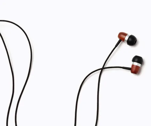 Vista 4 de Auriculares de madera sinfónicos de alta calidad con cable (conector de 0.1 in) sonido de graves profundos, sonido 3D, control de volumen