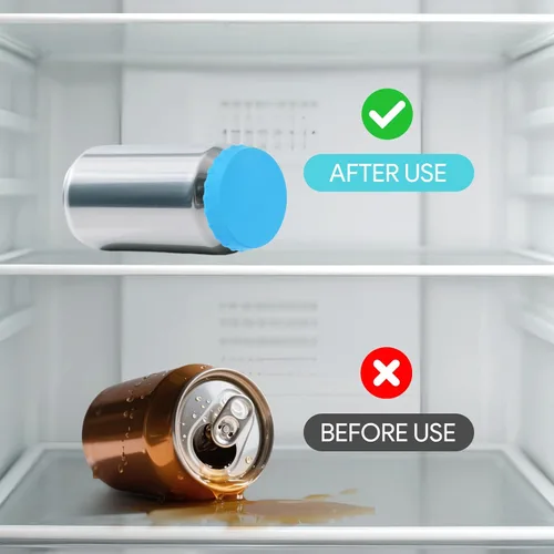 Vista 6 de 12 tapas de silicona para latas de refresco, cubiertas reutilizables para latas de cocaína para refrescos, protectores de botellas a prueba