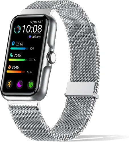 Vista 7 de Reloj inteligente de salud y fitness, reloj inteligente con monitor de frecuencia cardíaca y oxígeno en sangre 24/7, monitor de sueño