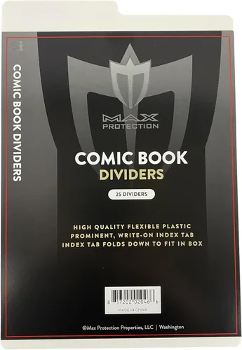 Vista 7 de Max Protection Separadores de cómics con pestañas, calidad de archivo de plástico de 30 puntos para almacenamiento de cómics, pestañas de índice